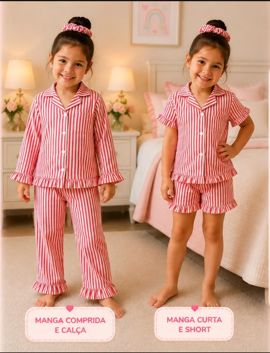 Pijama Valentina — modelo feminino